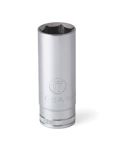 KDT80399 image(0) - GEARWRENCH 3/8 Inch Drive 6 Point Deep Metric Socket 17mm