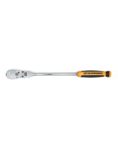 KDT81210T image(0) - GEARWRENCH 3/8 Inch Drive 90-Tooth Dual Material Flex Head Teardrop Ratchet 13 Inch