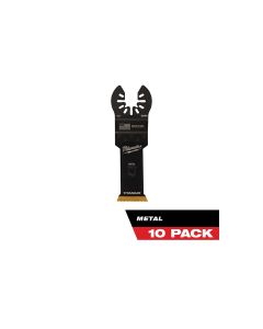MLW49-25-1259 image(1) - Milwaukee Tool OPEN-LOK 1-1/8" TITANIUM CHARGED Bi-Metal Thin Metal Multi-Tool Blades 10PK