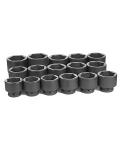 GRE9016 image(0) - Grey Pneumatic 1" Dr. 16 Piece Fractional Set 2-1/16" - 3"