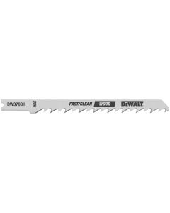 DEWALT 4-Inch 6 Tpi Fast Clean Hcs U-Shank Cut Woodcutting Jig Saw Blade (5-Pack)