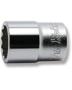 KKN2405A-7-16 image(0) - Ko-ken USA 2405A-7/16 1/4 Square Drive Socket 7/16 12 Point Length 22 mm