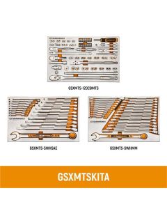 KDTGSXMTSKITA image(0) - GEARWRENCH 132 Piece 1/4", 3/8" and 1/2" Drive 120XP Mechanics Tool Sets in Premium Foam Trays