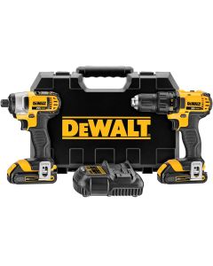 DWTDCK280C2 image(0) - DeWalt 20V MAX Cordless Drill/Impact 2 Tool Combo Kit with (2) 20V 1.5Ah Batteries, Charger, and Case