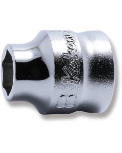 KKN3400MZ-8 image(0) - Ko-ken USA 3/8 Sq. Dr. 6-Point Z-Series Metric Chrome Socket in 8mm
