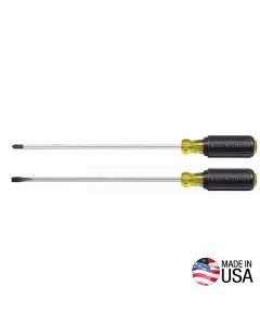 KLE85072 image(0) - Klein Tools Screwdriver Set, Long Blade Slotted and Phillips, 2-Piece
