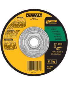 DWTDW4551 image(0) - DEWALT Masonry Grinding Wheel, 5/8-11-Inch Arbor, 4-1/2-Inch By 1/4-Inch