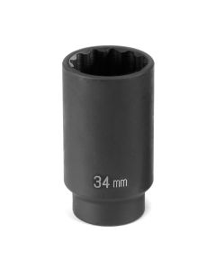 GRE2134MD image(0) - Grey Pneumatic 1/2" Drive x 34mm Deep - 12 Point Socket