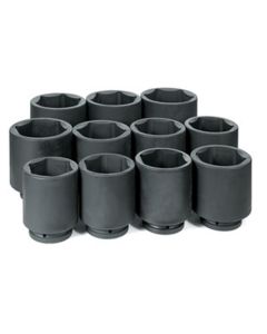 GRE9011MD image(0) - Grey Pneumatic 1" Drive 11 Piece Deep Metric Set 76mm to 115mm