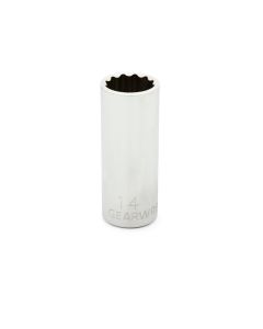 KDT80241 image(0) - GEARWRENCH 1/4 Inch Drive 12 Point Deep Metric Socket 14mm