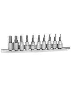 WLMW1387 image(0) - Wilmar Corp. / Performance Tool 10 Piece 3/8" Drive SAE Hex Bit Socket Set