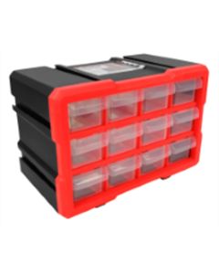 WLMW5912 image(0) - Wilmar Corp. / Performance Tool 12-Drawer Interlocking Storage Bin