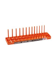 HNE1406 image(0) - Hansen Global 1/4 Inch Metric 2 Row Regular/Deep Socket Holder Tray - Color Orange