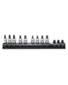 KKNRS20XXZ-9 image(0) - Ko-ken USA RS20XXZ/9 1/4 Sq. Dr. Bit Socket set   PH, SL, HEX  Z-series 9 pieces