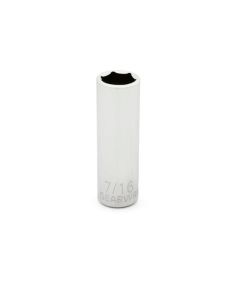 KDT80122D image(0) - GEARWRENCH 1/4 Inch Drive 6 Point Deep SAE Socket 7/16 Inch