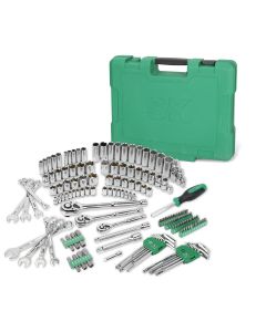 SKTSK01539 image(0) - S K Hand Tools 1/4", 3/8" & 1/2" Drive, 163 Piece, 6 Point, Shallow & Deep, SAE & Metric Mechanics Tool Set