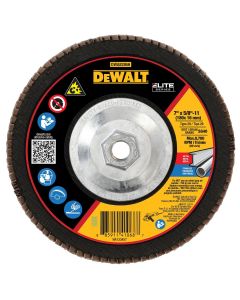 DWTDWA8286H image(0) - DEWALT 7 X 5/8-11 40G T29 ELITE CERAMIC FLAP