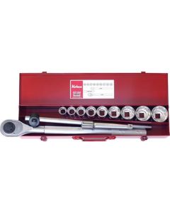 KKN6212M image(0) - Ko-ken USA 6212M 3/4 Sq. Dr. 12 Piece 12-Point Metric Socket Set  22-50mm