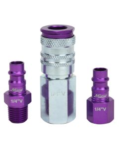 MILS-303VKIT image(0) - Milton Industries Kit, 3pc Hi-Flo V style 1/4-inch
