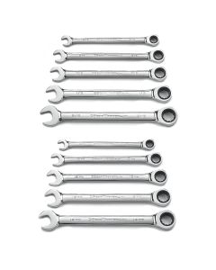 KDT9418 image(1) - GearWrench 10 Piece 72-Tooth 12 Point Ratcheting Combination SAE/Metric Wrench Set