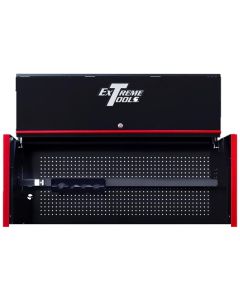 EXTRX552501HCBKRD image(0) - Extreme Tools Extreme Tools RX Series Professional 55"W x 25"D Extreme Power Workstation® Hutch Black, Red Drawer Pulls