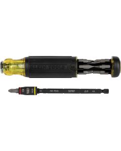 KLE32304 image(0) - Klein Tools 14-in-1 HVAC Adjustable-Length Impact Screwdriver with Flip Socket