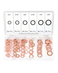 KTI00089 image(0) - K Tool International Copper Washer Assortment - 110 Pieces