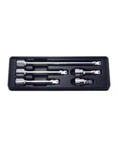 KKNPK4763-5 image(0) - Ko-ken USA 1/2 Sq. Dr. Wobble-Fix Extension Bar set 50-250mm ABS Tray  5 pieces
