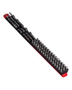 ERN5731 image(0) - Ernst Mfg. 18" 60 Tool Magnetic Bit Bar - Red/Black
