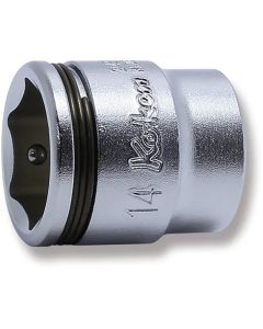 KKN2450MS-14 image(0) - Ko-ken USA 1/4 Sq. Dr. Short NUT GRIP&reg; Socket  -  14mm