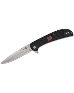 SUNAMK4126 image(0) - SUNEX Knife UTAS CBB 8Cr 56HRC Satin 4in Trad GlNylon Black