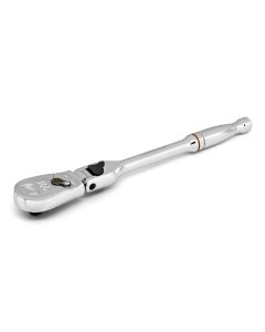 KDT81015T image(1) - GearWrench 1/4 Inch Drive 90-Tooth Locking Flex Head Teardrop Ratchet 7 Inch