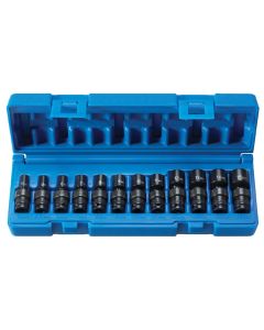 GRE9712UMG image(1) - Grey Pneumatic 1/4" Drive 6 PT 12 PC Magnetic Std. Universal Set
