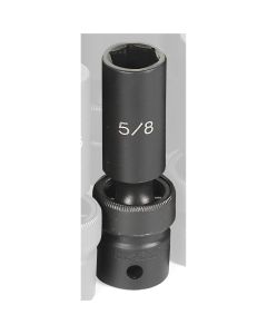 GRE2020UD image(0) - Grey Pneumatic 1/2" Drive x 5/8" Deep Universal Socket 6 Point - Black