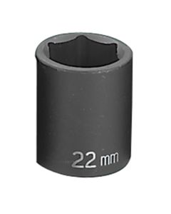 GRE2022M image(0) - Grey Pneumatic 1/2" Drive x 22mm Standard Socket