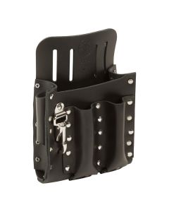KLE5126 image(0) - Klein Tools Leather Tool Pouch with Knife Snap, 5-Pocket