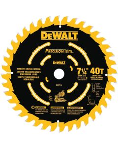 DWTDW7114PT image(0) - DEWALT Miter Saw Blade, Precision Trim, 7-1/4-Inch, 40-Tooth