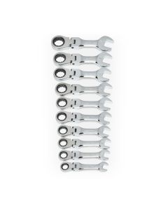 KDT9550 image(0) - GEARWRENCH 10 Piece 72-Tooth 12 Point Stubby Flex Head Ratcheting Combination Metric Wrench Set
