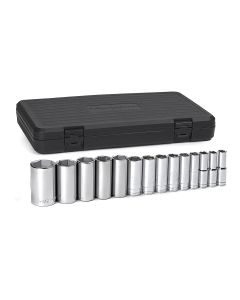 KDT80733 image(0) - GEARWRENCH 14 Piece 1/2 Inch Drive 6 Point Deep SAE Socket Set