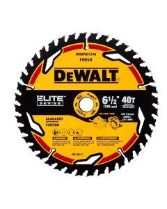 DWTDWAW61240 image(0) - DEWALT ELITE SERIES 6-1/2" Circular Saw Blade (40 Tooth)