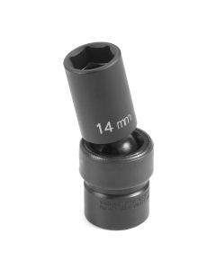 GRE1014UMSD image(0) - Grey Pneumatic 3/8" Drive x 14mm Semi-Deep Universal