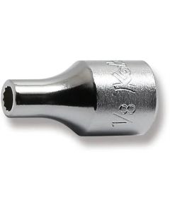 KKN2405A-1-8 image(0) - Ko-ken USA 2405A-1/8 1/4 Square Drive Socket 1/8 12 Point Length 22 mm