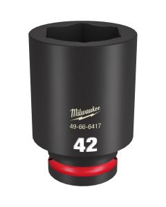 MLW49-66-6417 image(0) - Milwaukee Tool SHOCKWAVE Impact Duty 3/4"Drive 42MM Deep 6 Point Socket