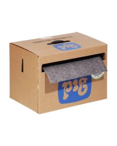 NPGMAT141 image(0) - New Pig Light-Weight Absorbent Mat Roll in Dispenser Box - 15 Inch x 150 Feet - 1 Roll
