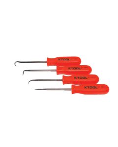 KTI70070 image(0) - K Tool International 4 Piece Pick Set - Orange