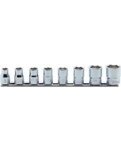 KKNRS3405M-8 image(0) - Ko-ken USA RS3405M/8 8 Piece 3/8 Sq. Dr. 12 Point, Metric, Chrome Socket Set