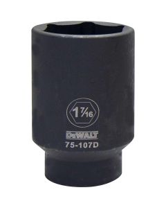 DWTDWMT75107OSP image(0) - DEWALT 6 Pt 1/2" Deep Drive Impact Socket 1-7/16In SAE