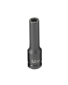 GRE955MDG image(0) - Grey Pneumatic 1/4" Drive x 5.5mm Magnetic Deep Socket