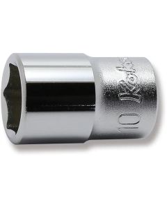 KKN2400M-10 image(0) - Ko-ken USA 2400M-10 1/4 Sq. Dr. Socket 10mm 6 point Length 22mm