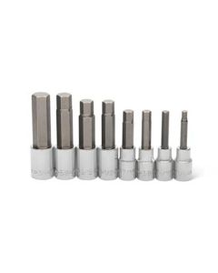 KDT82585 image(0) - GearWrench 8 Piece 1/2 Inch Drive SAE Mid Length Hex Bit Socket Set
